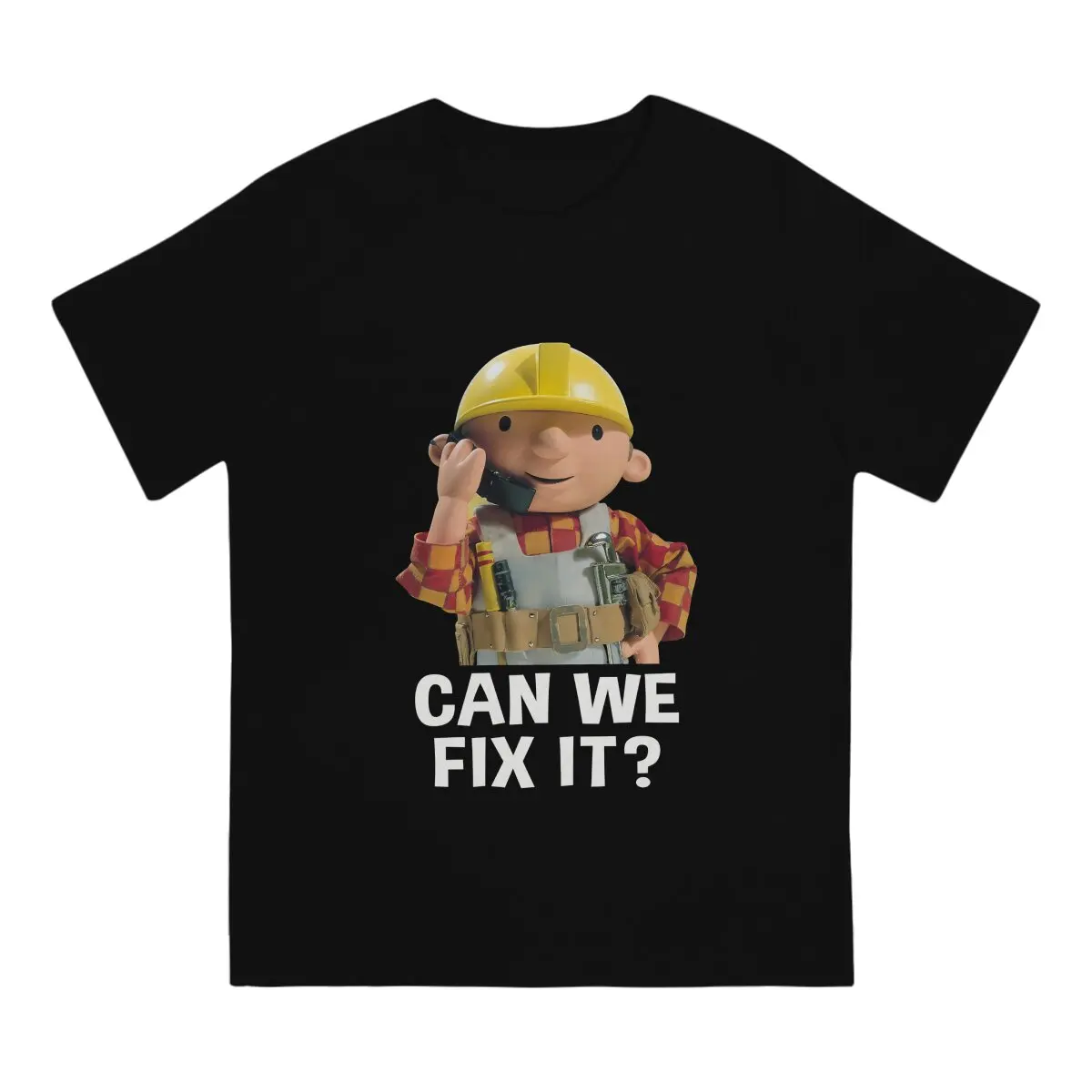 Bob The Builder Can We Fix It Ring up Tshirt Graphic Men Tops Vintage Goth Summer Polyester  Clothes Harajuku T Shirt