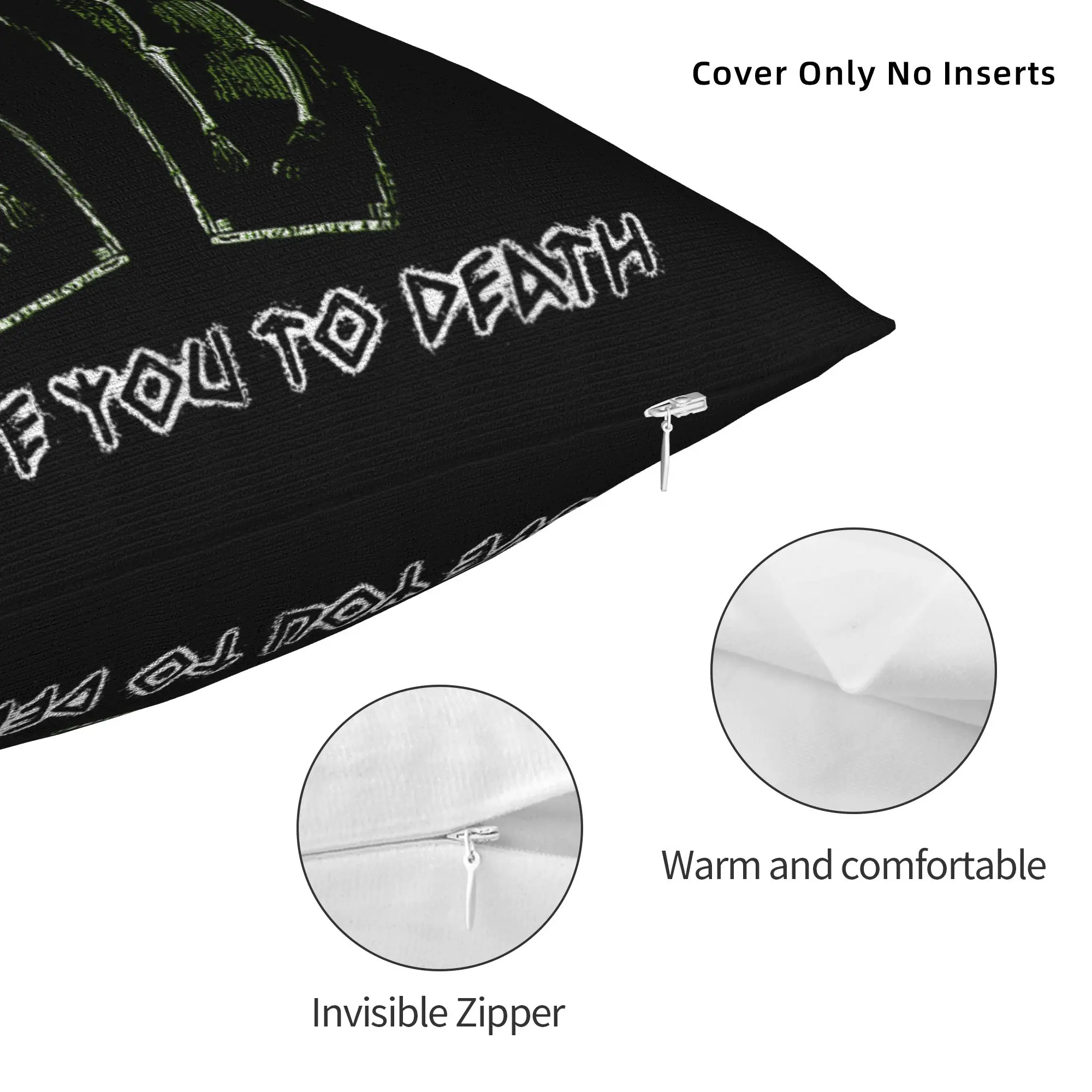 Type O Negative Love You To Death Pillowcase Printed Cushion Cover Decor Band Music Album Throw Pillow Case Cover Home 45*45cm