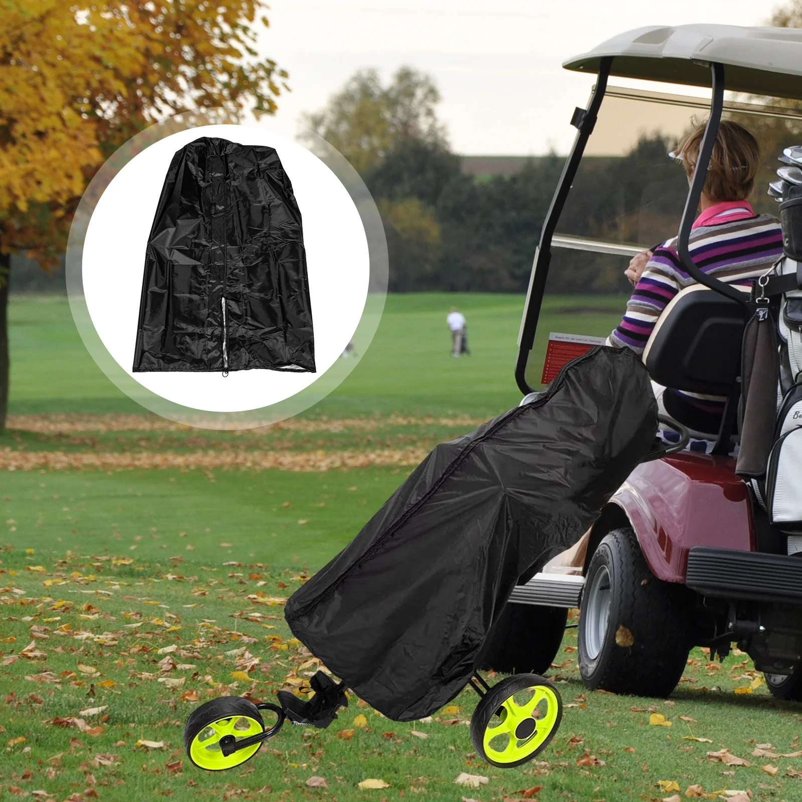 

Golf Cart Bag Protector Oxford Cloth Waterproof Cover for Rain and Sun Protection Portable Easy Storage Use Golfs Bag Protector