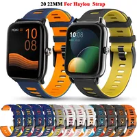 20 22mmSilicone Watch Strap For Haylou GST RT2 Smart Watch Band Sport Belt For Haylou RS4 Plus RT2 LS10/LS02/RT/LS05s/RS3 Correa