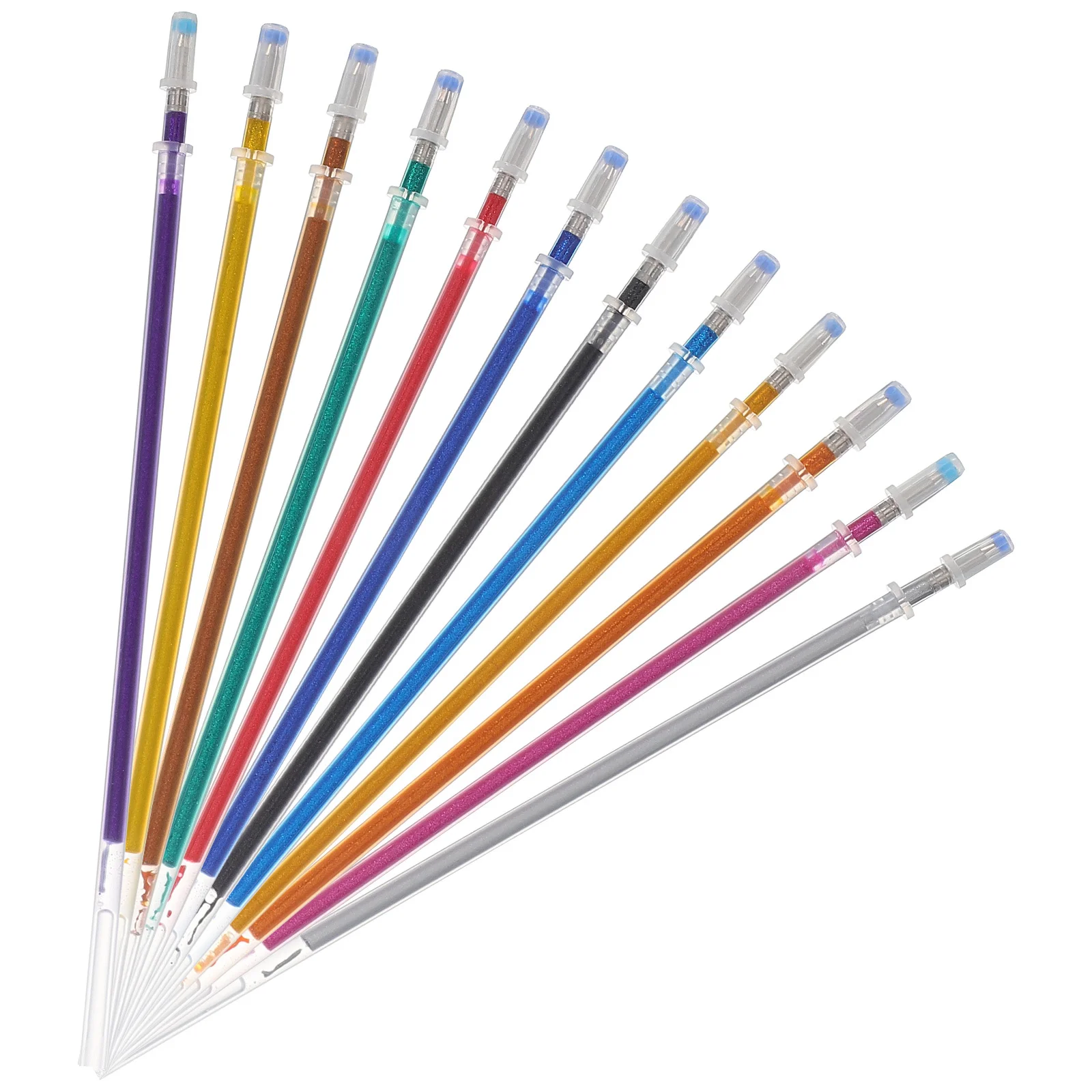 

12 Pcs Decorative Pen Refills Gel Replacement Colorful Coloured Writing Pens Sticks Glitter