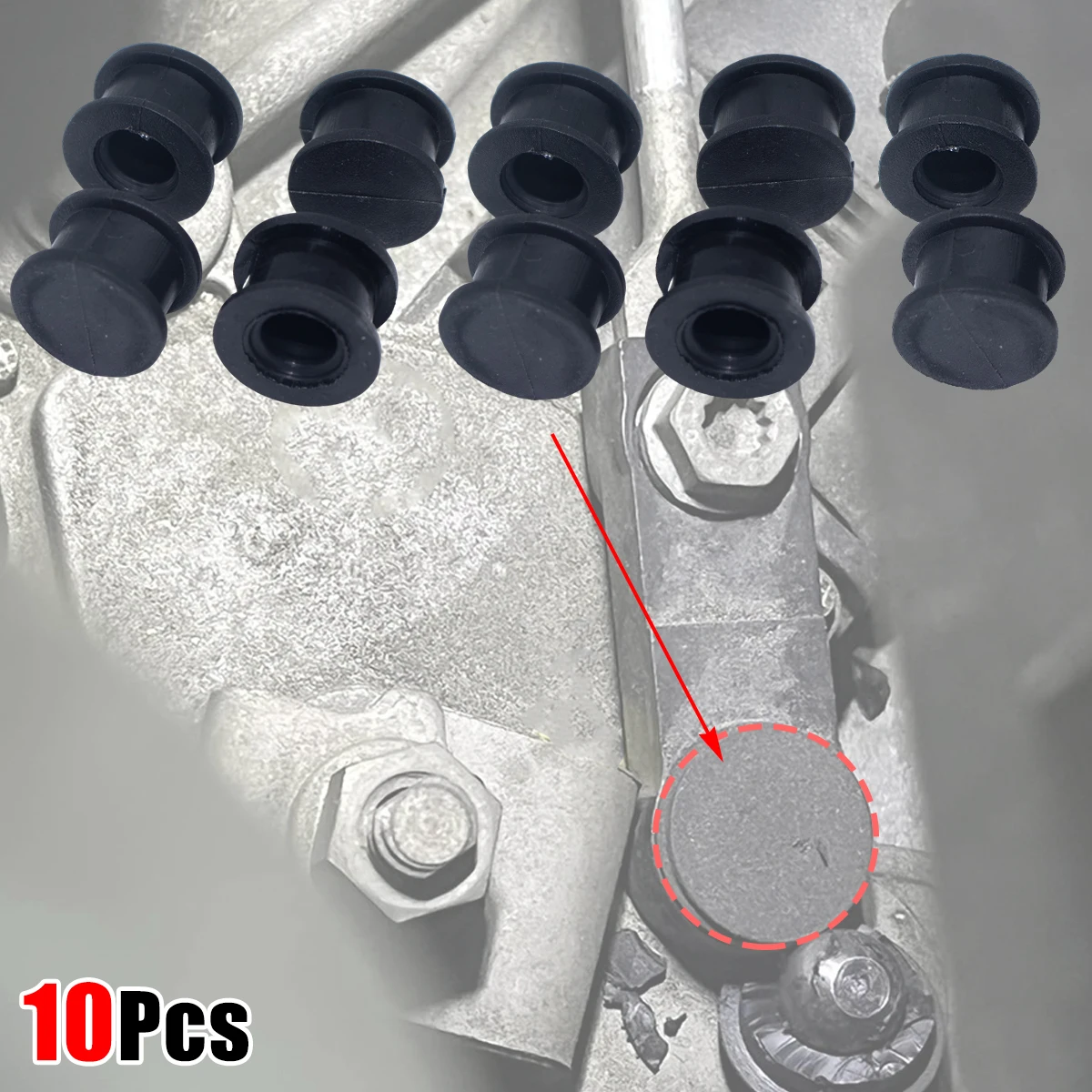 10Pcs Automatic Transmission Gear Shifting Cable End Connector Bushing For VW Passat Golf Mk5 Jetta Polo Repair Kit Replacement