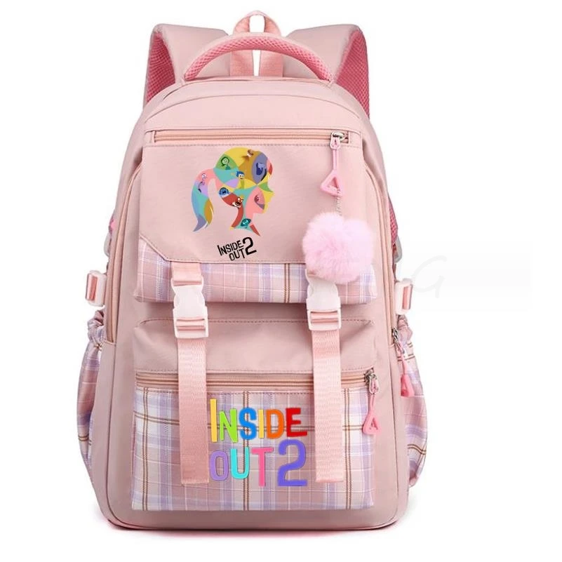 New Inside Out2 Women Backpack Capacity School Bag For Teenager Girl Student Bookbag Laptop Rucksack Cute Female Travel Bagpack