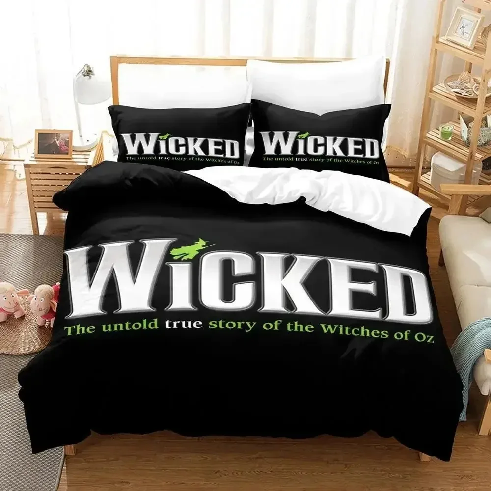 Wicked Musical Broadway Drama Bedding Set Single Twin Full Queen King Size Bed Set Aldult Kid Bedroom Duvetcover Sets 3D Print