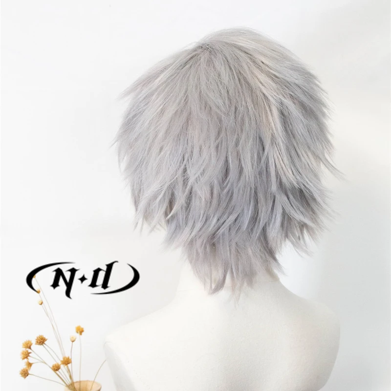 ND Kaworu Nagisa Cosplay Wigs Hairpiece EVA Anime Cosplay Hair Wigs for Comic Con Coser Costume Party Heat Resistant Synthetic