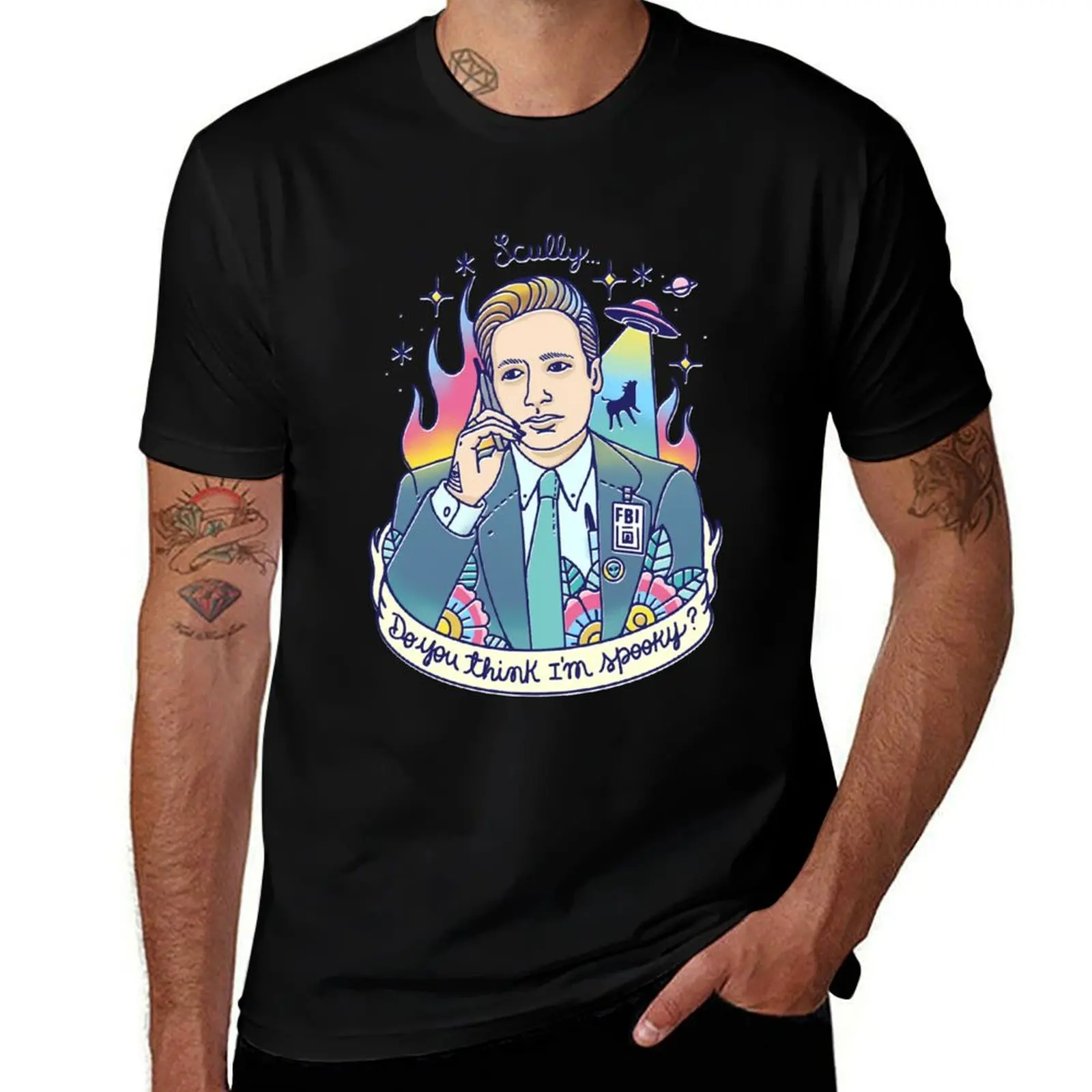

Mulder calling T-Shirt Luxury man anime t shirts clothes clothes for men