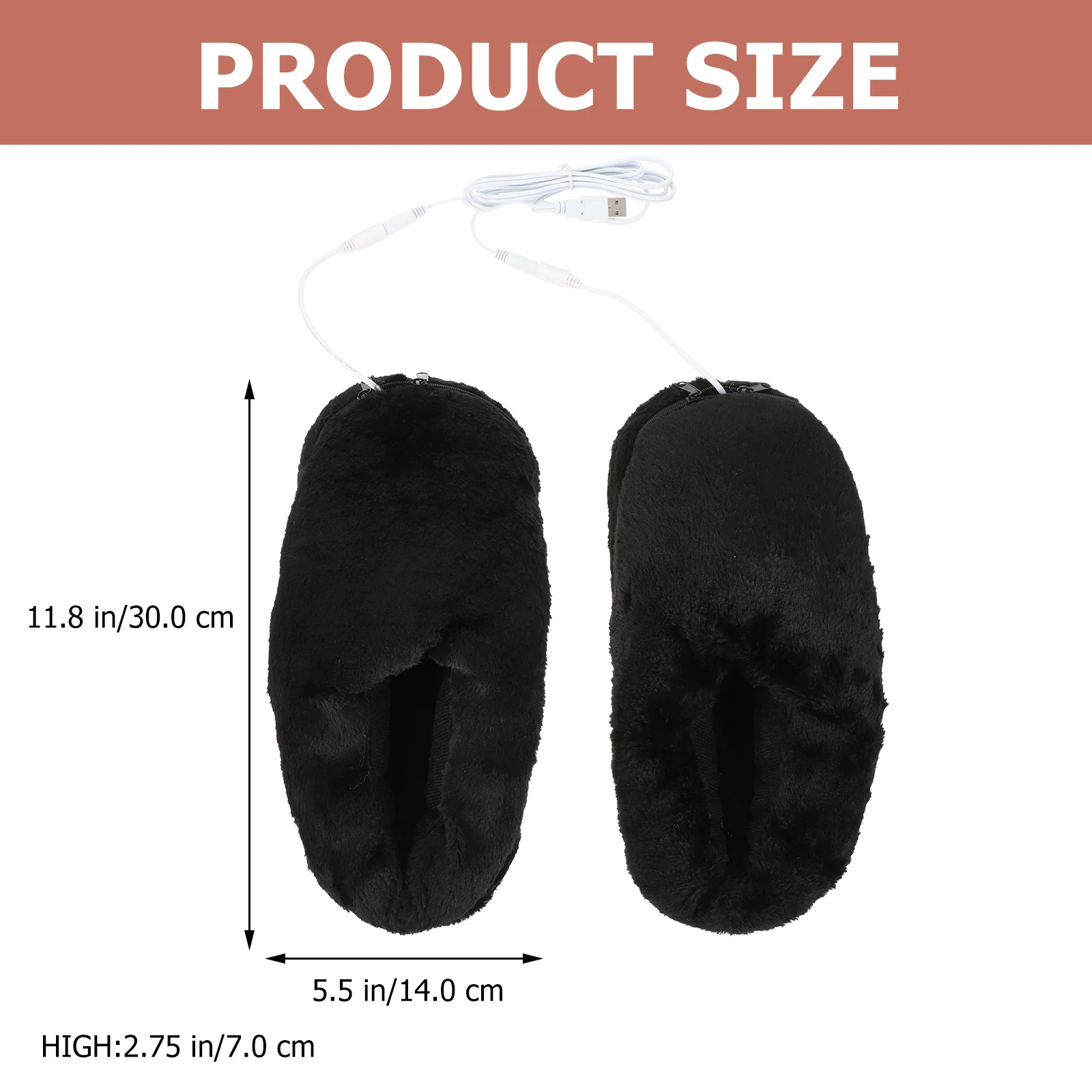 1 زوج أحذية التدفئة الكهربائية USB جهاز تدفئة القدمين لينة مرنة أحذية دافئة لفصل الشتاء داخلي المنزل مكتب استخدام USB سخان القدم
