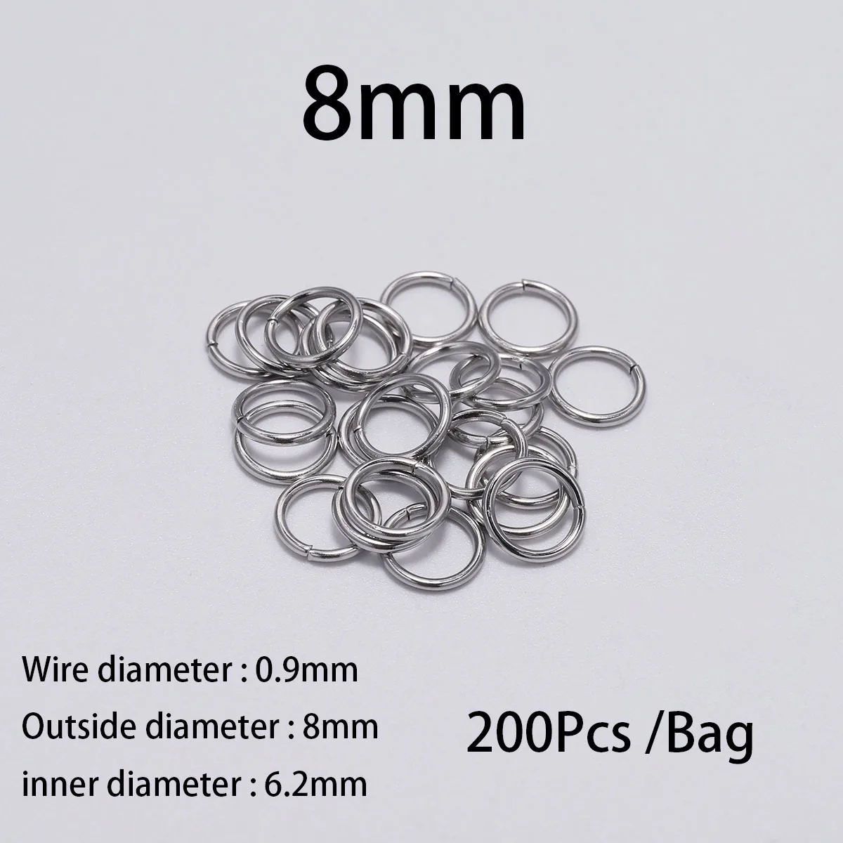 30-200 Stuks 3-25mm Rvs Split Ring Open Enkele Loops Ringetjes Connectors voor DIY Sieraden maken Bevindingen Accessoires - afbeelding 1