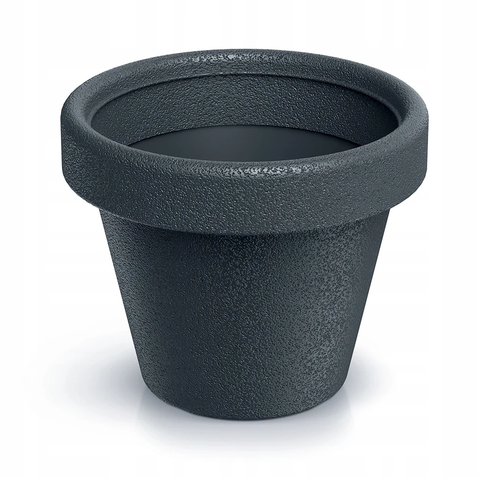 Bloempot Kunststof Rond Grijs Antraciet 29,8 cm Origina