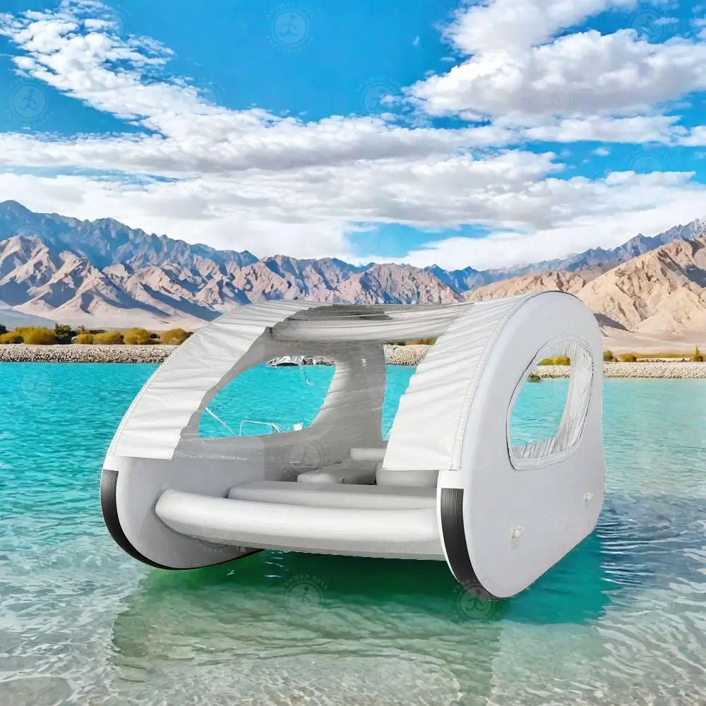 Durable Inflatable Catamaran Electric Motor Boat Family Water Entertainment Inflatable Boat