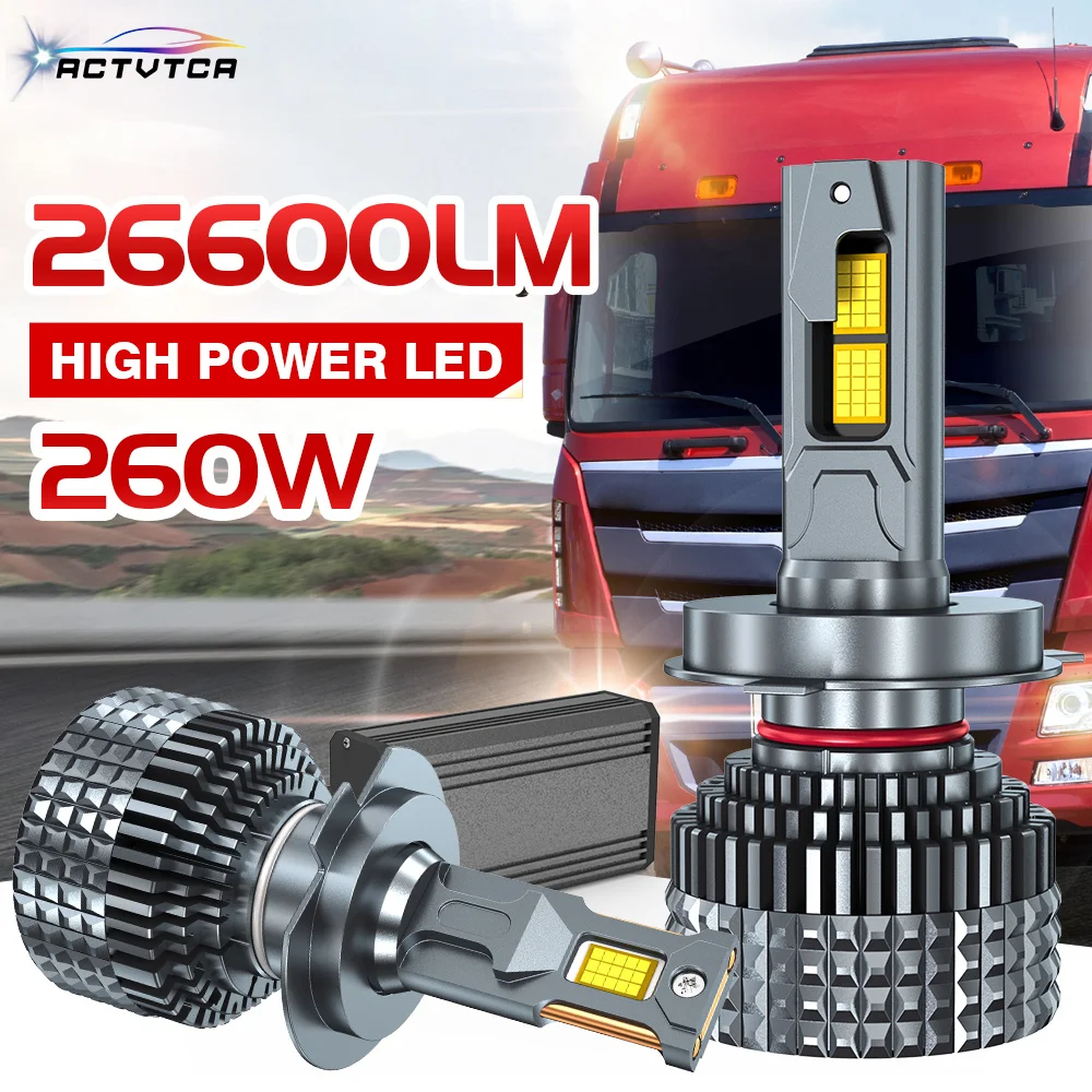 

H7 LED Headlights 26600LM Canbus no error H1 H4 H11 9012 HIR2 H8 H9 9005 9006 HB3 HB4 LED Lights 260W 6000K Auto Bulbs 12V 24V