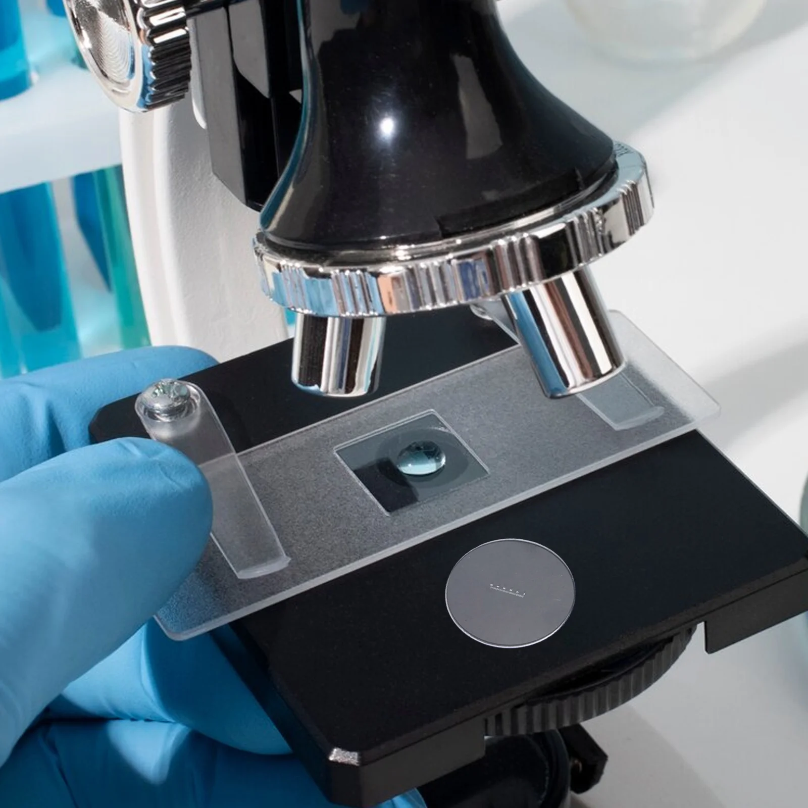 

High Precision Microscope Micrometer Eyepiece Objective Calibration Ruler Glass Stage Micrometer Multifunctional Design Easy