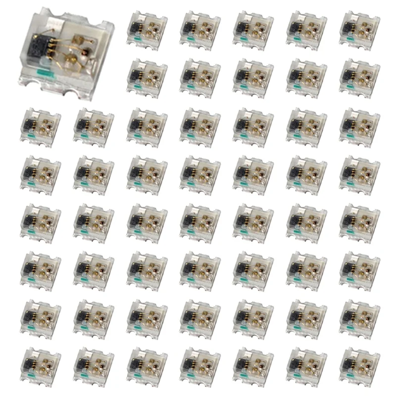 ABGB-1200Pcs WS2812 2020 LED Chip 4Pins Mini White PCB Addressable Digital RGB Full Color LED Chip DC5V For LED Strip Screen