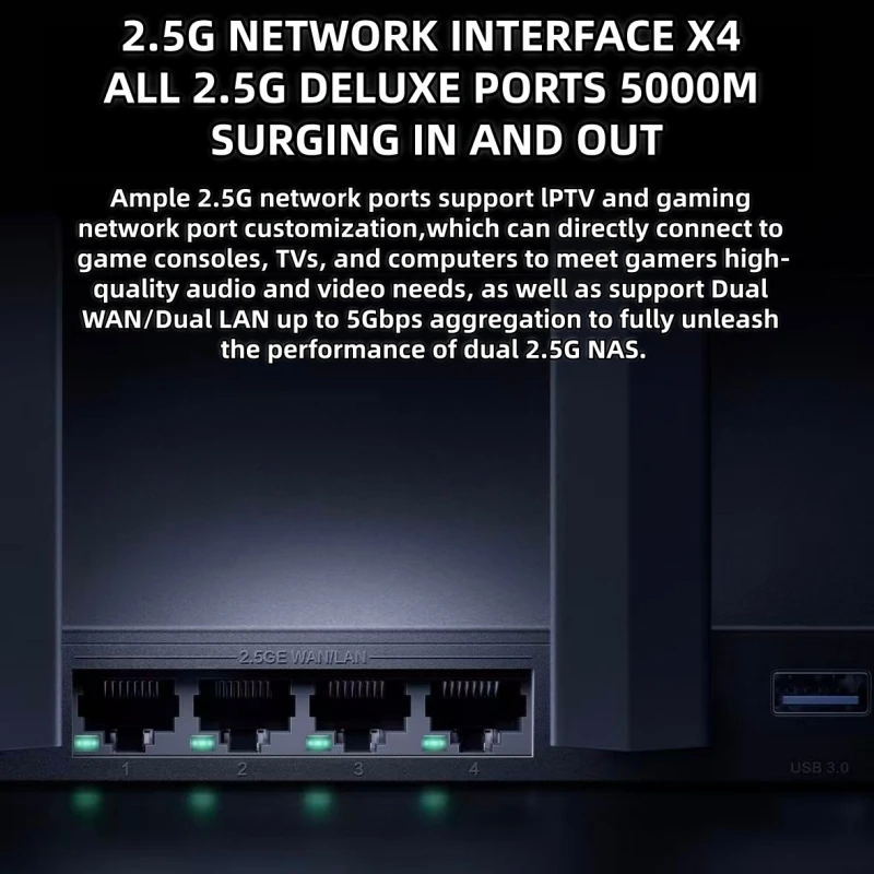 Xiaomi راوتر BE7000 ثلاثي الموجات واي فاي مكرر VPN 1GB شبكة USB 3.0 IPTV 4X2.5G منافذ إيثرنت مودم مكبر صوت أحادي #5