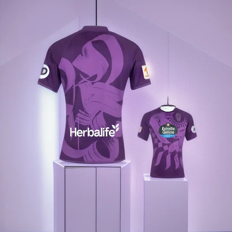 New23-24 Valladolid camiseta local camiseta de fútbol oscura versión de seguidor, camiseta deportiva cómoda de una sola pieza para partido de entrenamiento