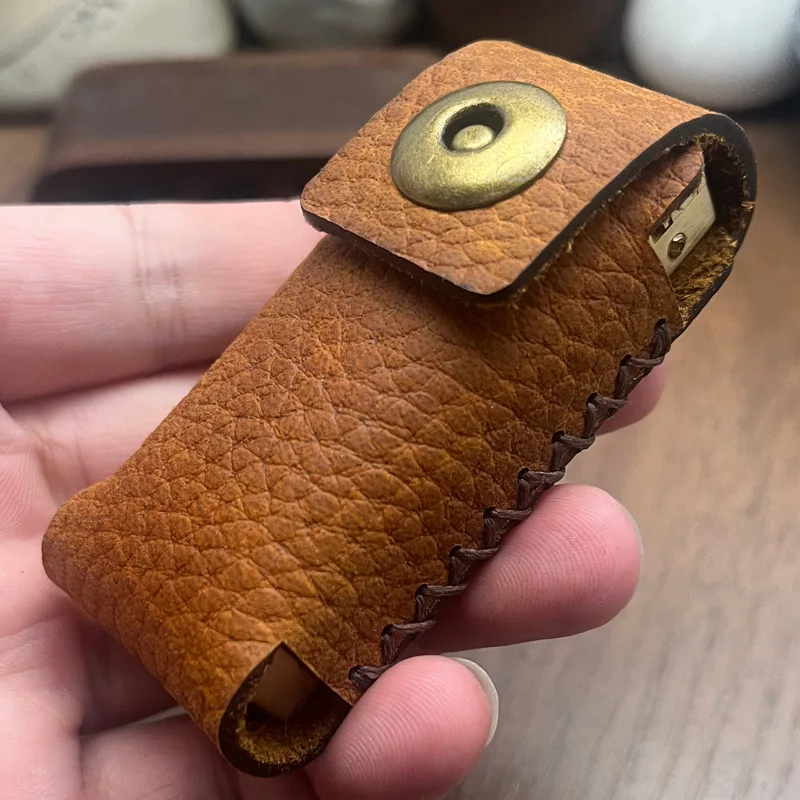 

High Quality Handmade Multiple Colors Leather Lighter Waist Bag for Dunhill Lighters Storage Protection Case Smoking Accessories