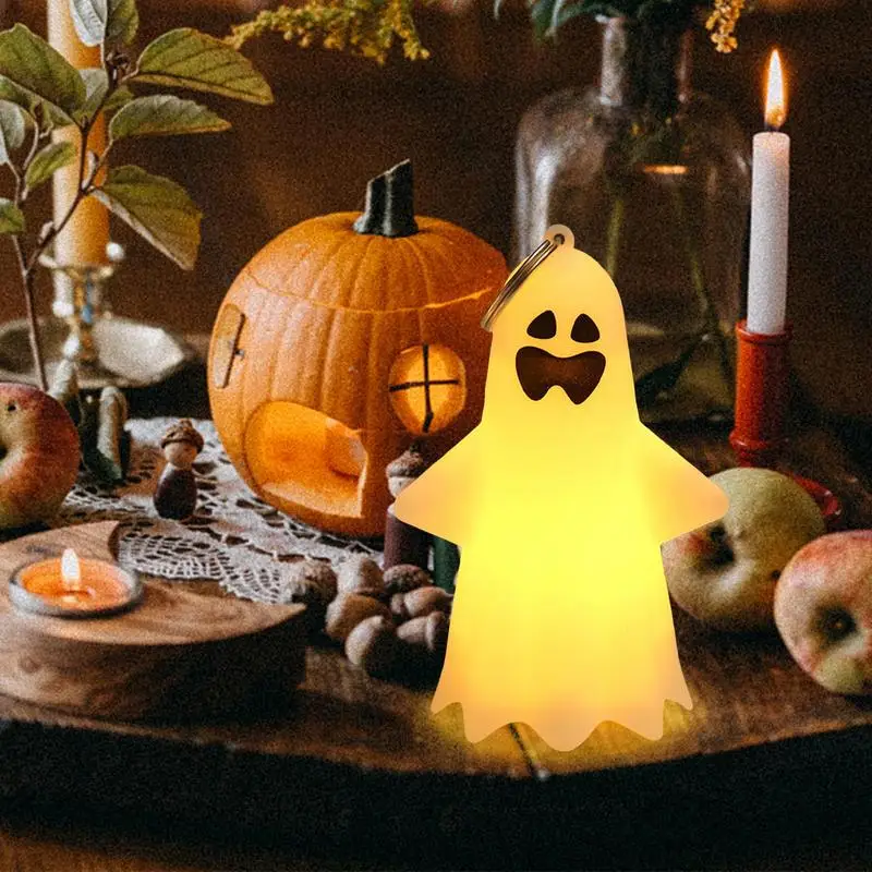 Halloween Ghost Lights LED Night Light Battery Operated Ghost Light Hangable Halloween Ornaments home Decorative Ghost Lamps