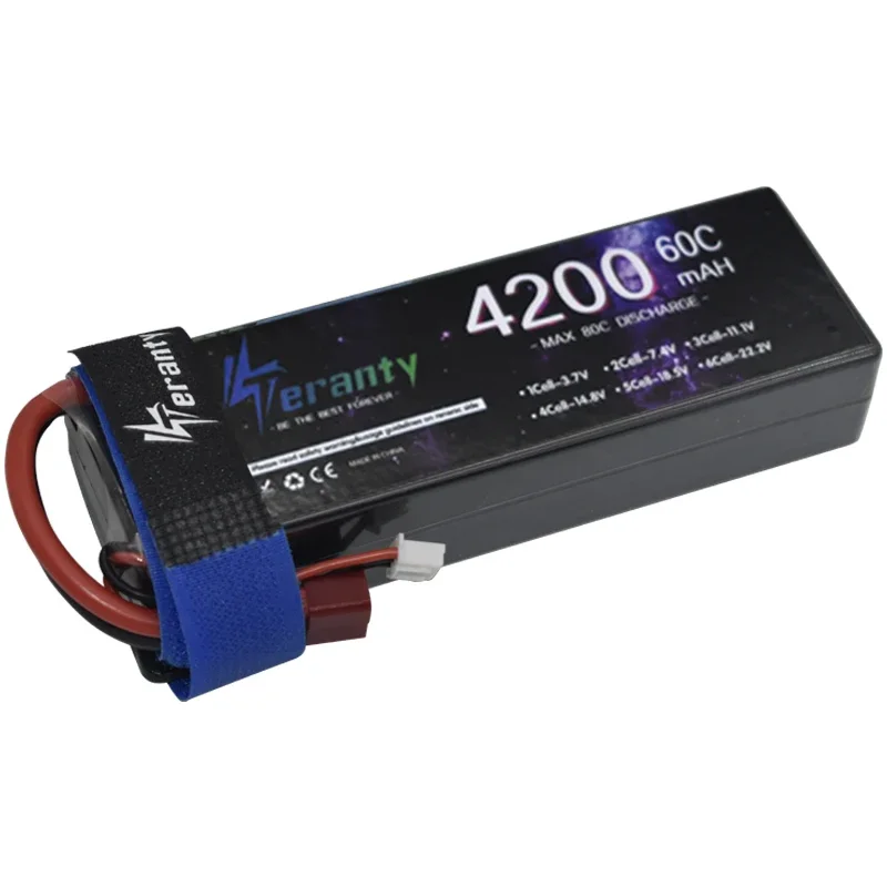 7.4 فولت بطارية واقٍ مزخرف لهاتف آيفون 2S 4200 مللي أمبير بطارية ليبو 60C مع T XT60 XT90 2P TRX موصل RC سيارة Losi TR مائل عربات التي تجرها الدواب 2S 7.4 فولت البطارية