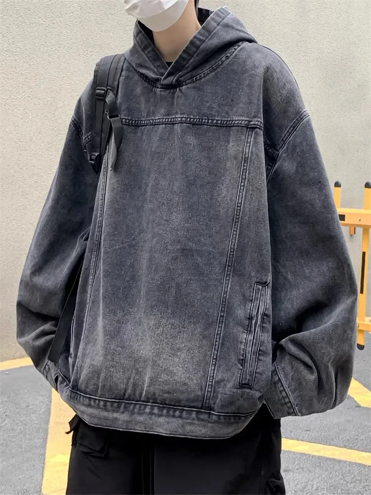

Vintage hooded denim jacket 23 new to make old hoodie coats for men and women