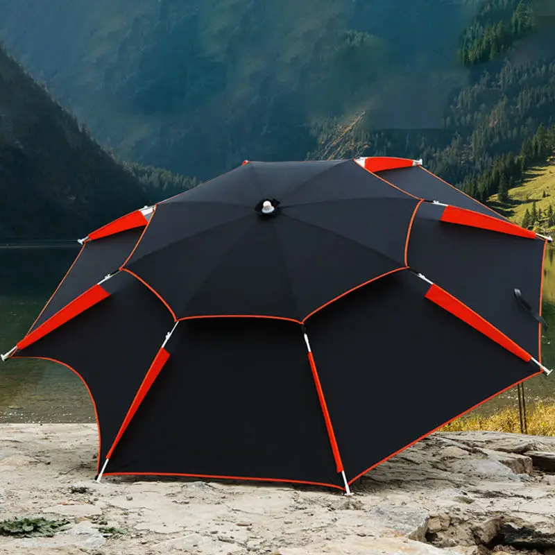 Adjustable Rotating Fishing Umbrella, Big UV Protection, Double Layer, Outdoor Windproof, Wholesale