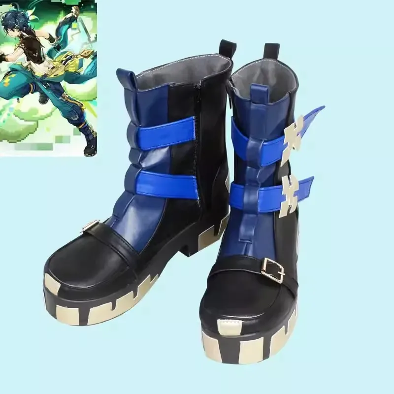 

AD1 Game Kinich Обувь для косплея Вечеринка Костюм Kinich Мягкие ботинки из искусственной кожи Обувь для вечеринки на Хэллоуин 5 @ rD ~