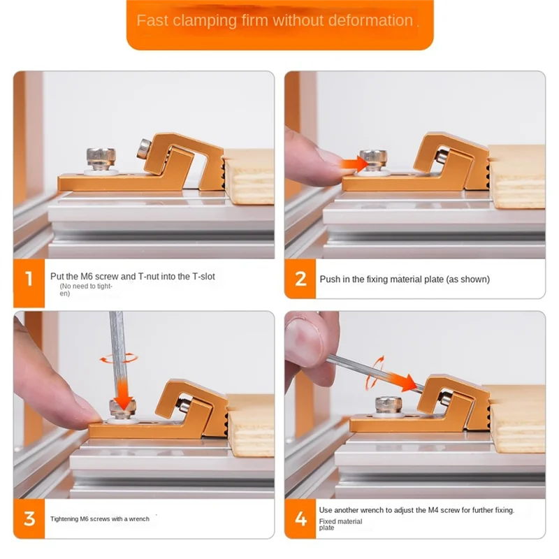 AA19 Engraving Machine Clamp Aluminum Alloy Quick Clamp Table Fixed DIY Engraving Machine Accessories