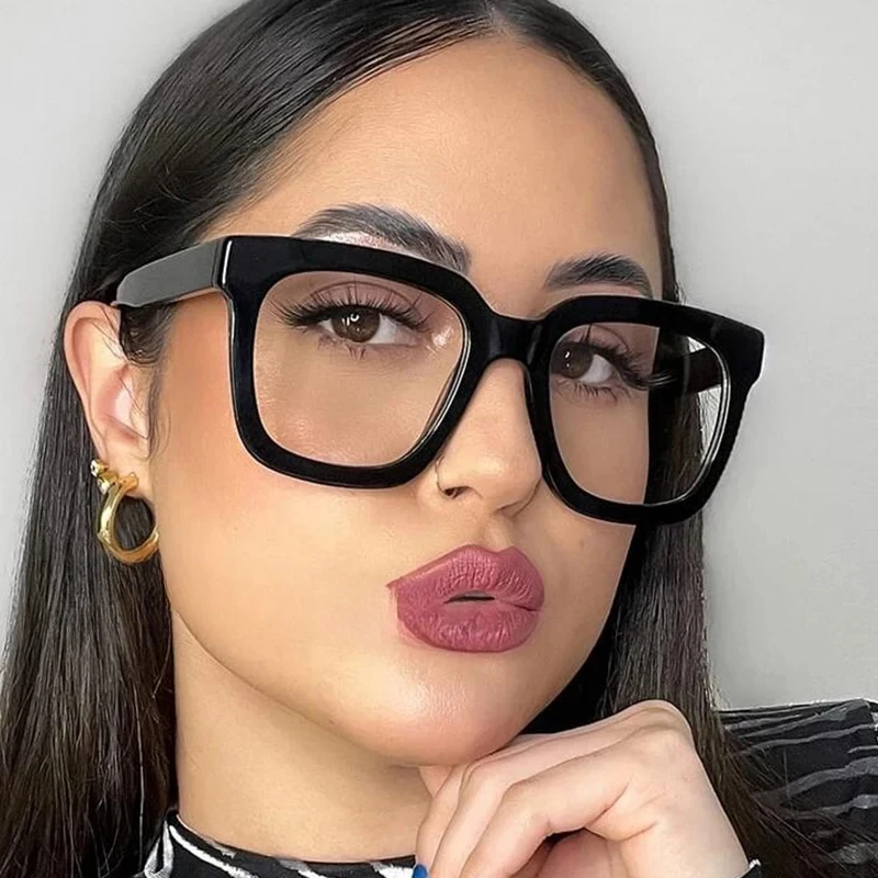 Gafas con montura cuadrada pequeña Vintage para mujer, monturas de gafas Retro de marca de lujo, gafas ópticas transparentes populares Ins Unisex