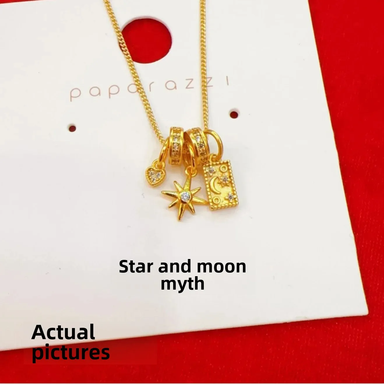 High-End Feel Luxury Necklace Starry Sky And Moon Hanging Pendant Elegant Clavicle Chain Gift Lightweight Jewelry