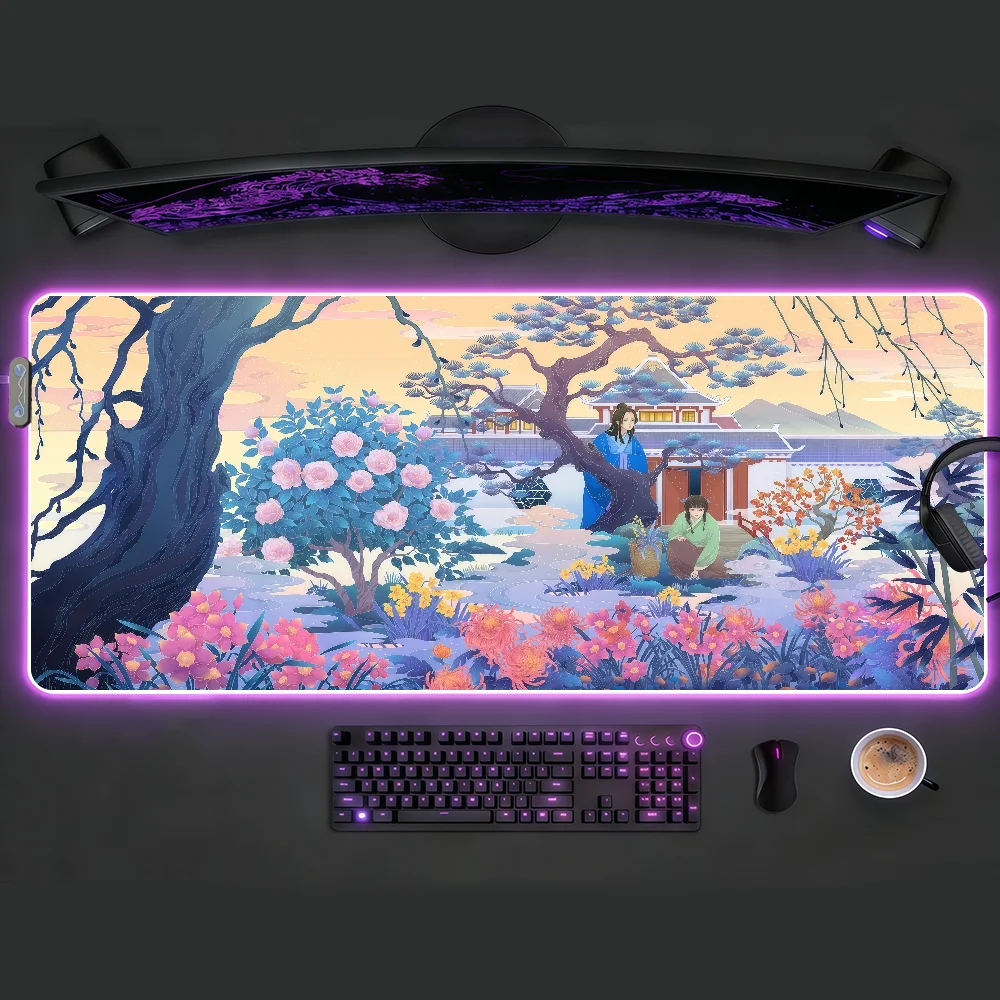 

Maomao The A-ApothecaryES D-Diaries MousePad RGB LED Non-slip Rubber Gaming Accessories XXL Computer Office Keyboard DeskMat