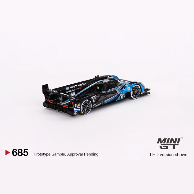 TSM 미니 Gt 1/64 미니잇 685 아큐라 ARX-06 GTP #10, 블루 다이캐스트 합금 자동차 모델 컬렉션