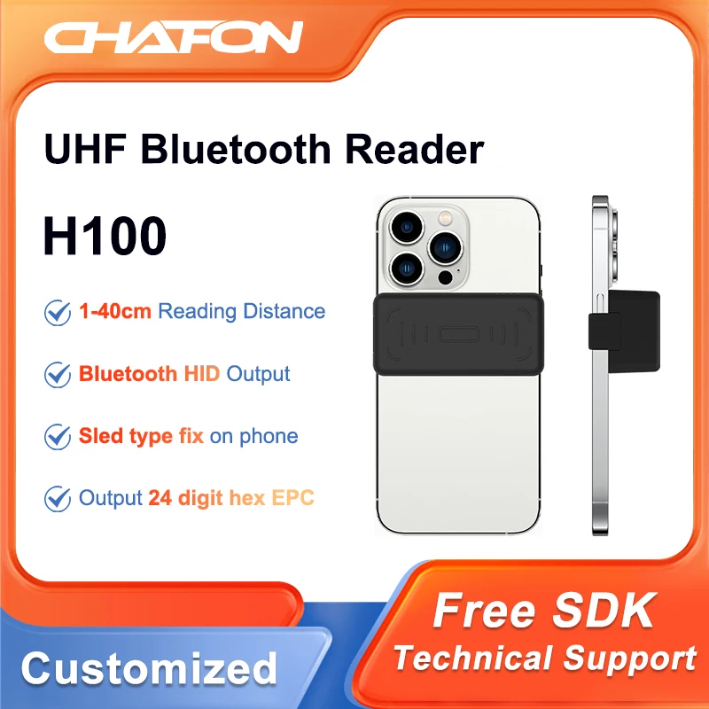 CHAFON H100 860-960mhz 2.4G wireless 50cm uhf bluetooth reader for tags counting