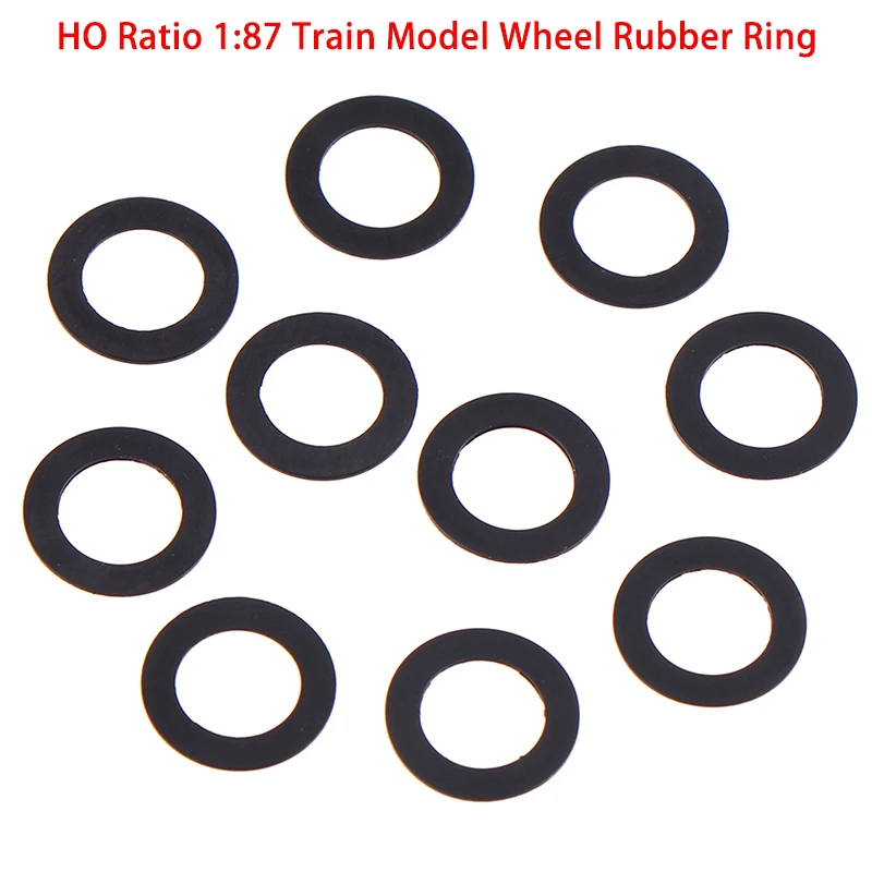 10Pcs Ratio 1:87 Train Model Wheel Rubber Ring Universal Accessories Anti Slip Sleeve Insulation Ring