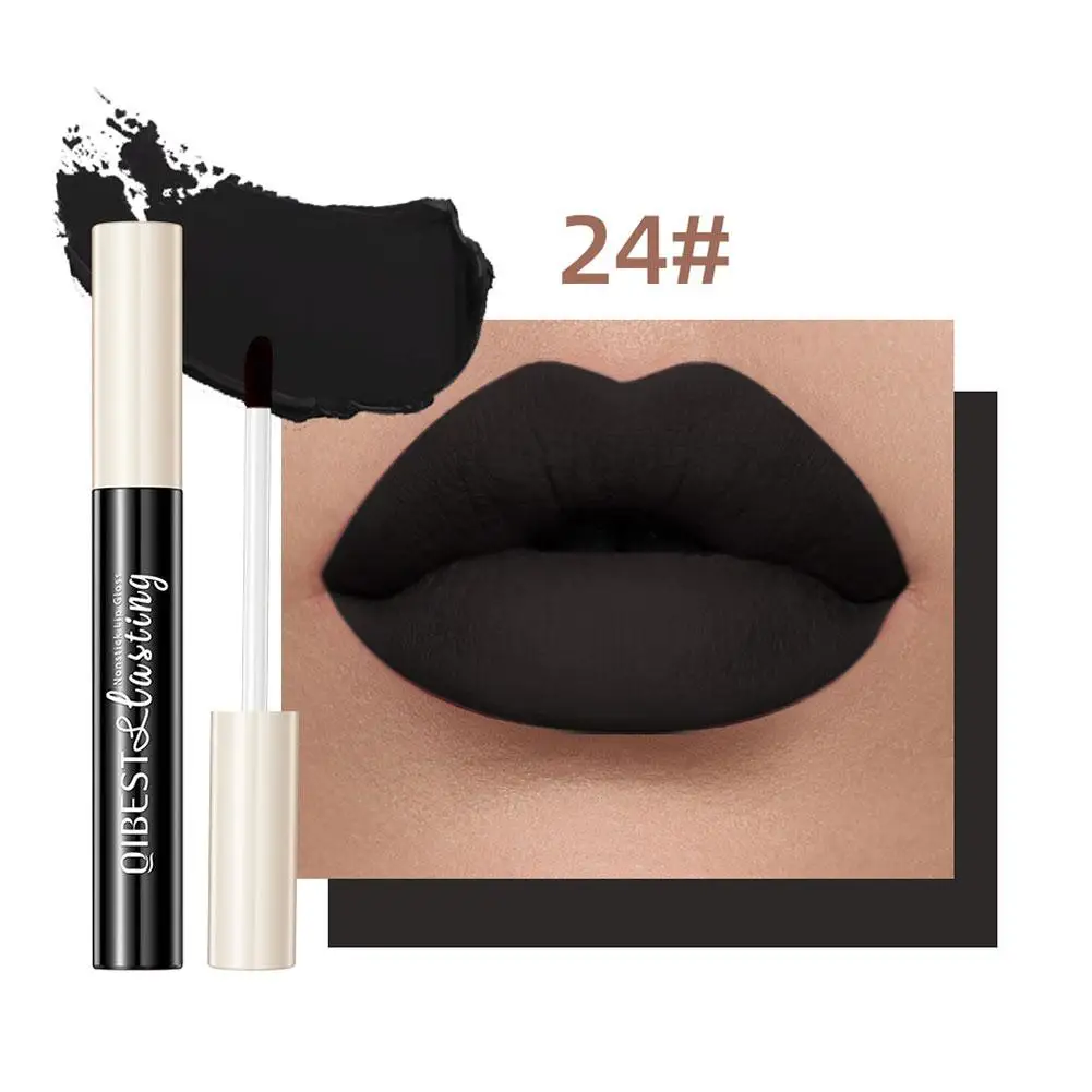 Flüssiger Lippenstift sexy lang anhaltender Lip gloss feuchtigkeit spendend nicht markierende Samt tönung natürliche Make-up Lippen matte Glasur Lippen wasser f3r0