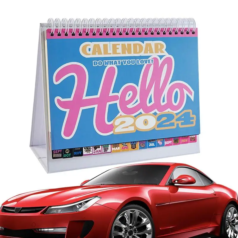 Bureau Kalender Kalender 2024 Kleine Bureaukalender Met Vakantie-Informatie Stijlvol En Mooi Voor Thuis Auto School Desktop