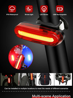 Bicycle Taillight MTB Red Light Bike Rear Light Cycling Warming Safety Lamp USB Rechargeable Led Bike Light Bike Accessories