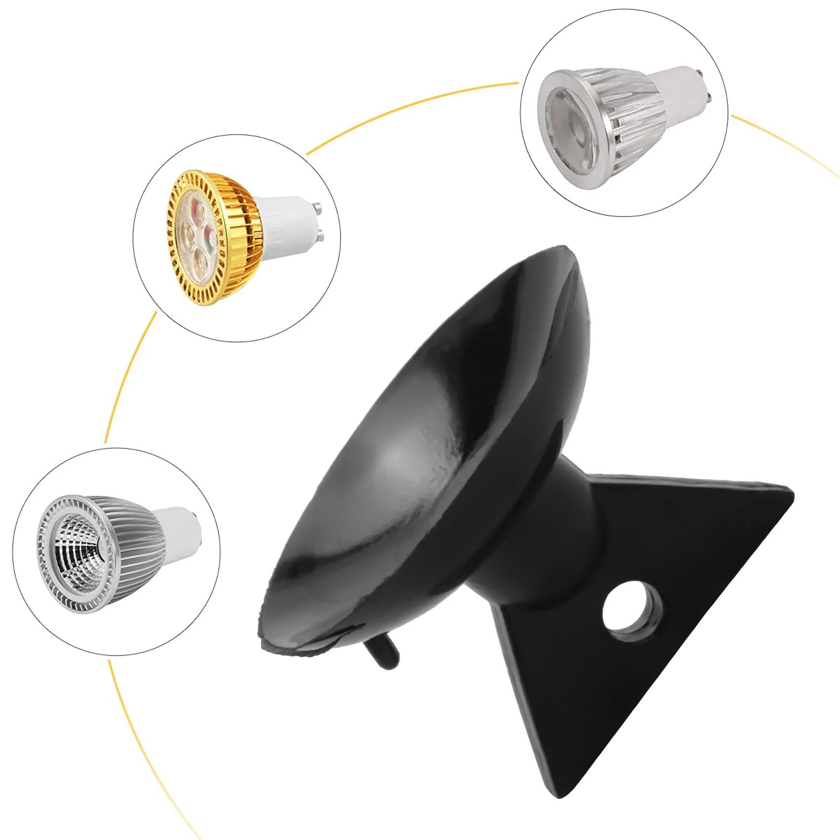 B50C 25Pcs GU10 Light Bulb Changer Lamp Changer Head PVC Suction Cup Lamp Replacing For LED Halogen Mini Track Lights