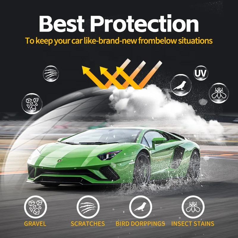 7,5 mm großer, mit Graphen angereicherter PPF-TPU-Lackschutzfilm mit Wärmeableitung und statischer staubabweisender Oberfläche