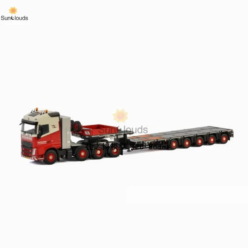 Alloy 1:50 Scale WSI Wagenborg VOL FH4 01-2015 GLOBETROTTER 8x4 MCO PX-5 AXLE Low Board Trailer Model Toy  Collection Gift