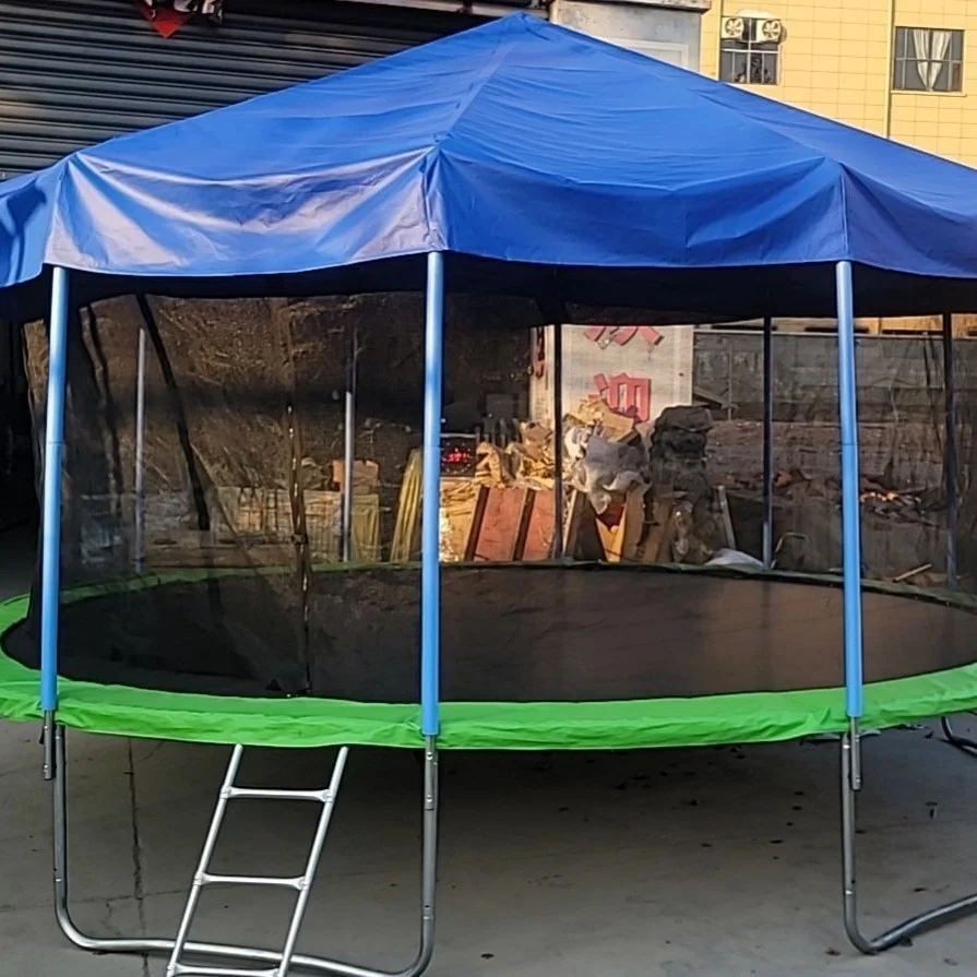 Colored trampoline jumping large round tent home ceiling bouncing sunshade outdoor trampoline