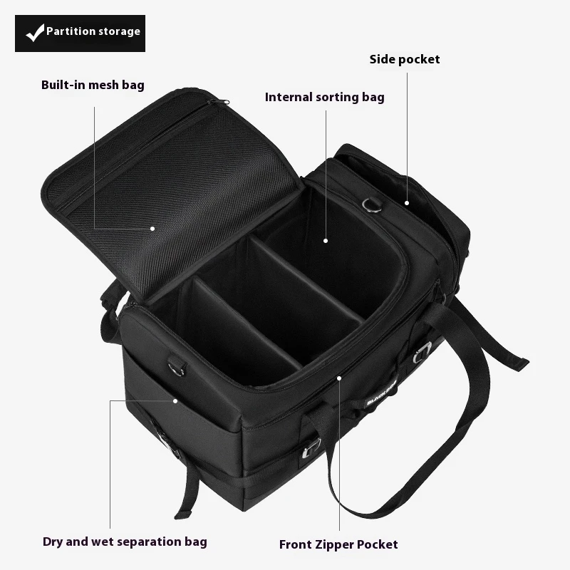 

Naturehike BLACKDOG World Outdoor Travel Storage Bag With Tactical Webbing Adjustable Detachable High-Density Detachable Nylon