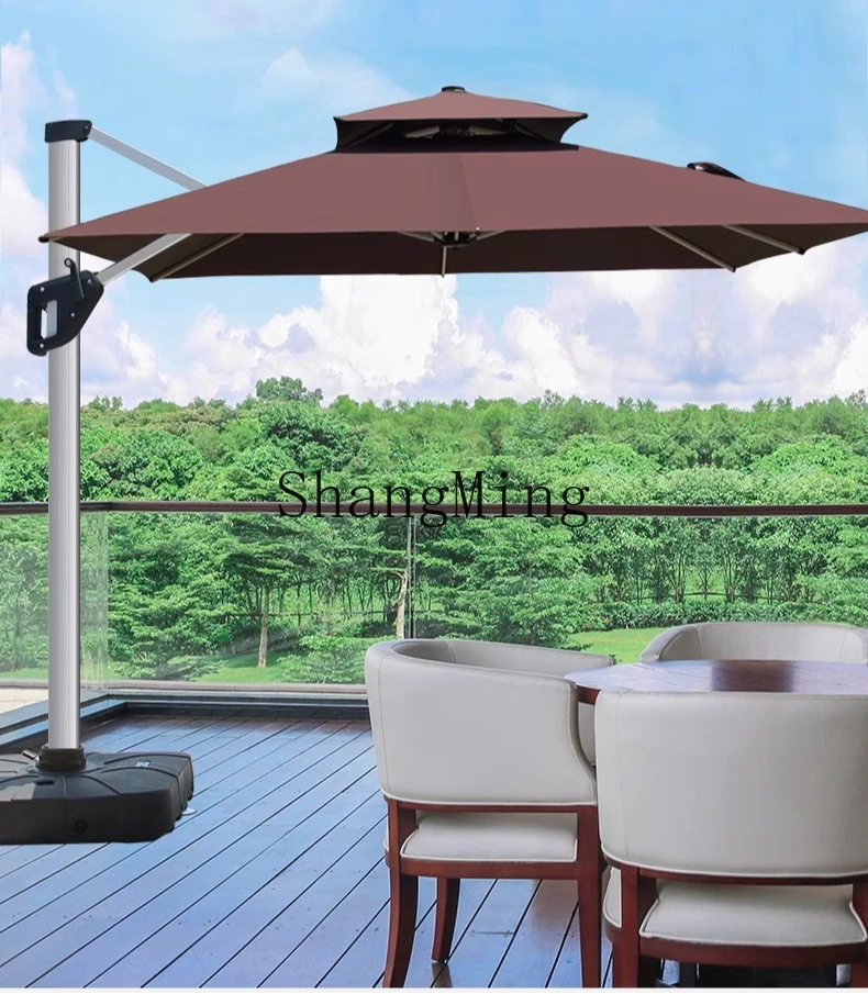 

HJ outdoor shading courtyard umbrella terrace balcony open-air stall large sun umbrella shed villa garden outdoor