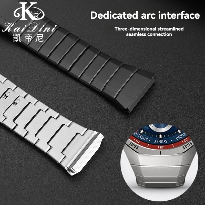 สําหรับนาฬิกา Huawei GT5 Pro Series นาฬิกาไทเทเนียมโลหะ QUICK RELEASE ปลายโค้งนาฬิกา GT5 Arc สายรัดข้อมือ 22 มม.เงินสีดํา