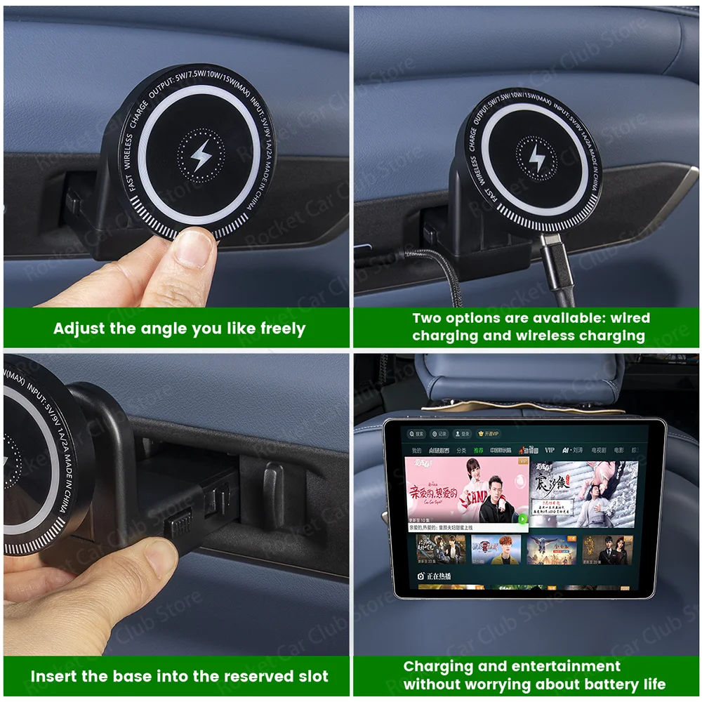 

Charging Stand Magnetic Pad Phone Holder For BMW X 5 Series G60 Bracket Trim Auto Mount Car Accessories Rear Seat Mobile Phone