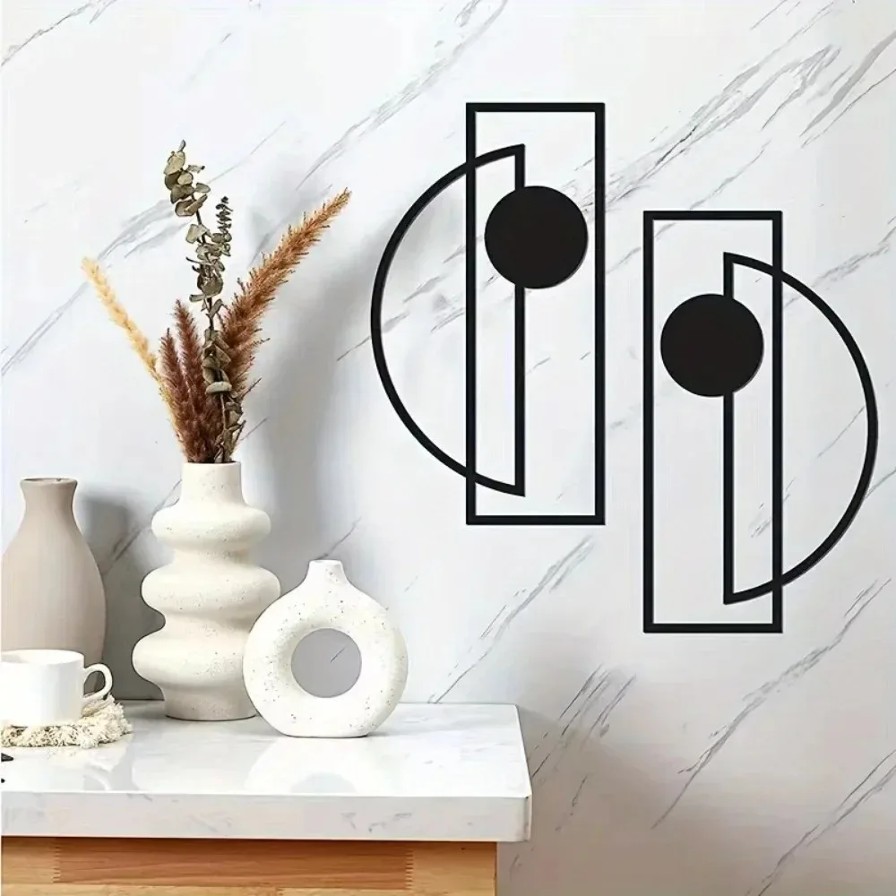 cifbuy-™-arte-de-parede-abstrata-em-metal-2-pecas-decoracao-vertical-minimalista-em-ferro-acabamento-preto-para-sala-de-estar