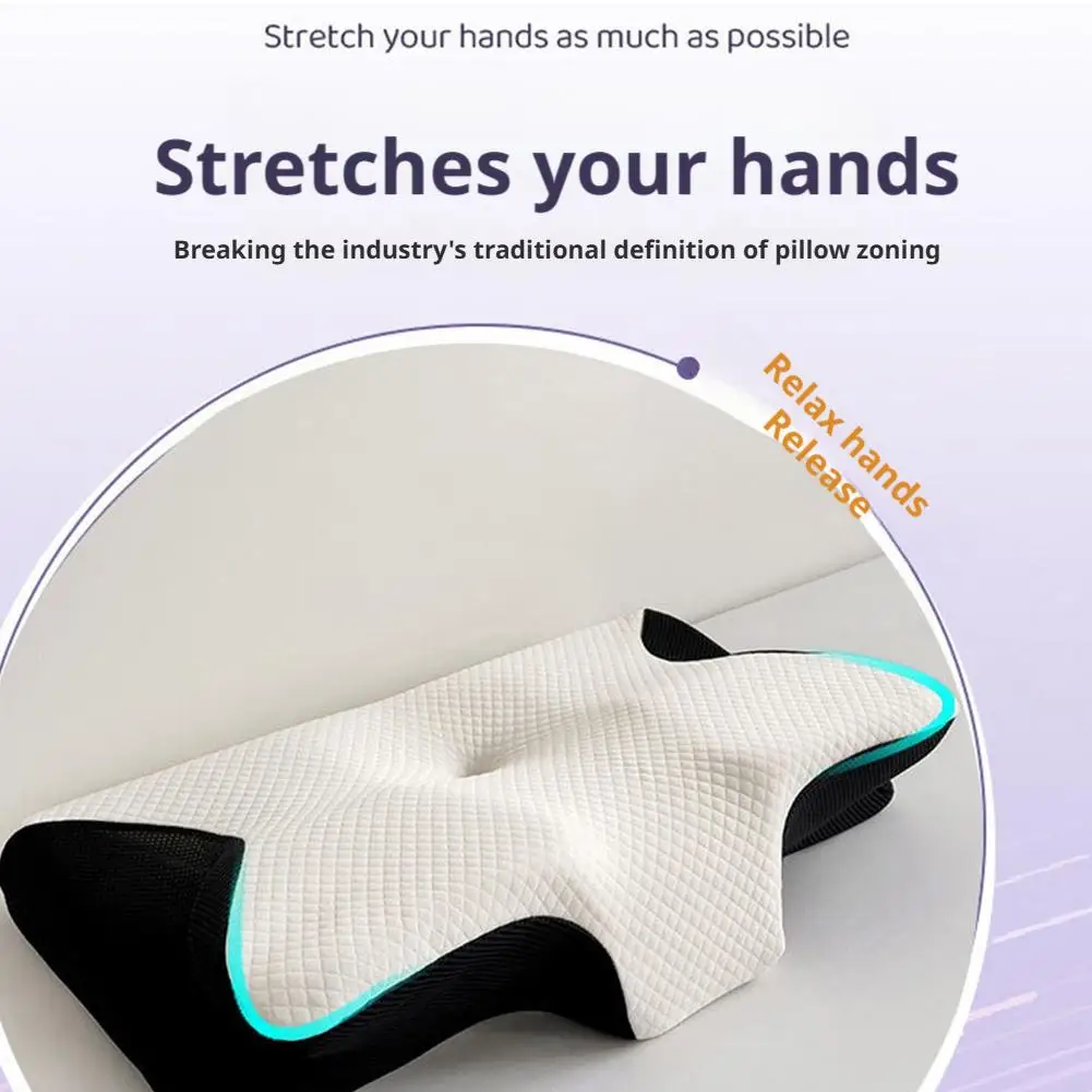 Almohada para dormir con cuello de nube 3D, almohada 2 en 1 para aliviar el cuello y los hombros, alivio de los ronquidos, almohadas de espuma viscoelástica para dormir de lado y espalda