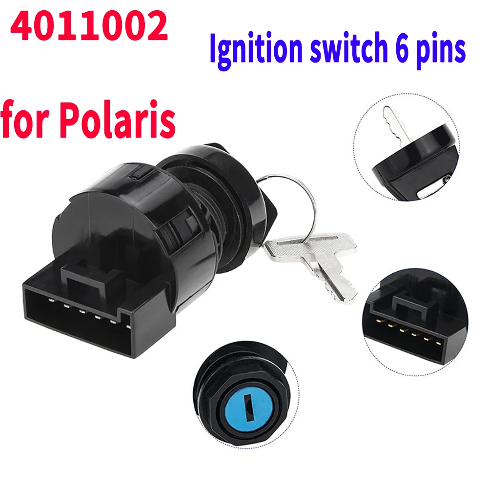 

4011002 Ignition Switch 6 pin for Polaris Electric Door Lock 2 Gear + Start Gear 4012164 4012165 for Polaris Ranger 500 700 900