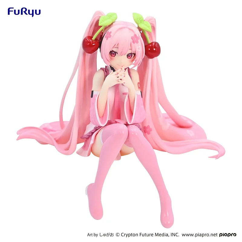 

14cm Original Furyu 2023 Sakura Miku Noodle Stopper Hatsune Miku Figure Pvc Anime Action Figurine Model Toys For Boys Xmas Gift