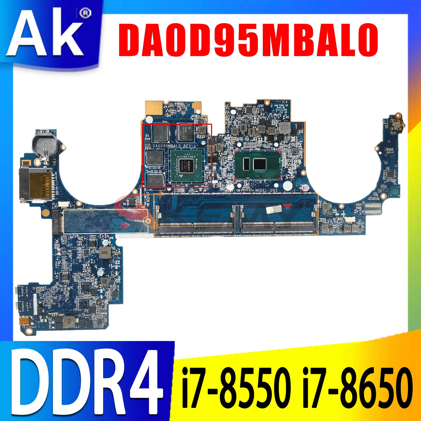 

Shenzhen 100% Working For HP ZBook x2 G4 motherboard i7-8550u i7-8650u Cpu N17M-Q3-A2 Graphic DA0D95MBAL0 Tested Ok