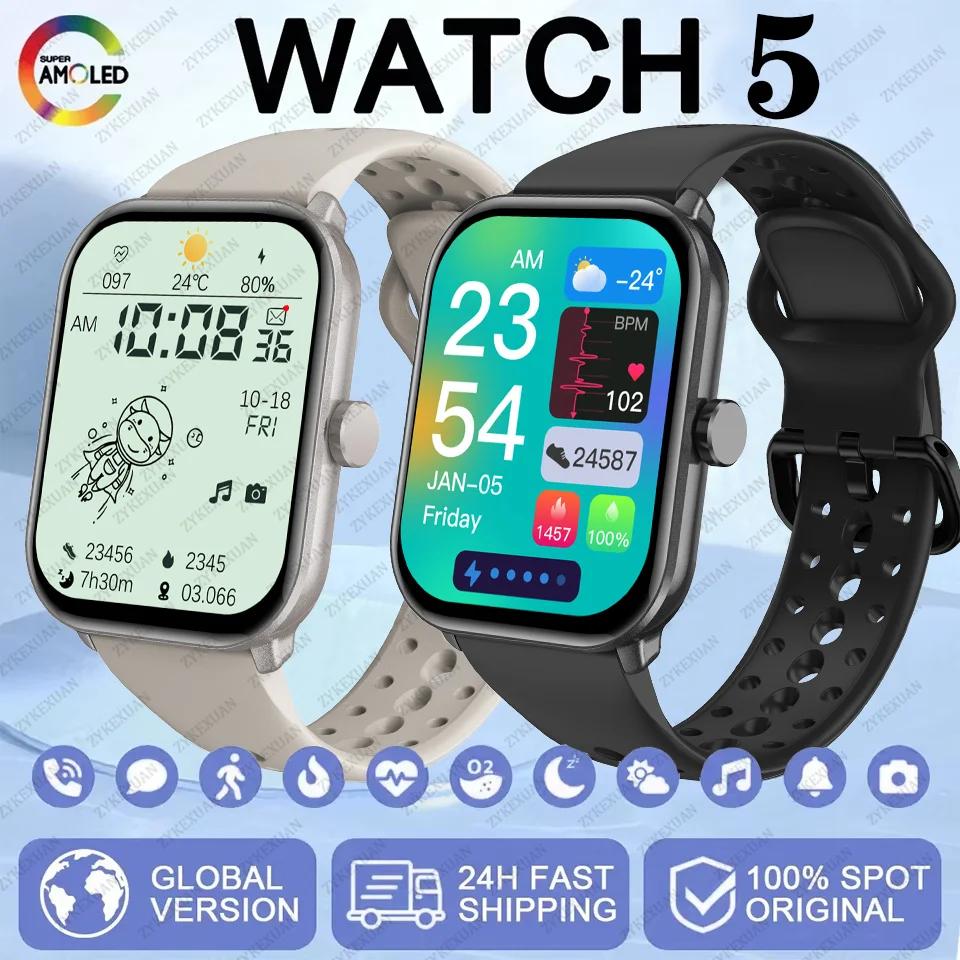 2025 New Smartwatch 2,01 Zoll Bluetooth Anruf Herzfrequenz Blutdruck überwachung Fitness Sport Tracker Frauen Männer Smartwatch