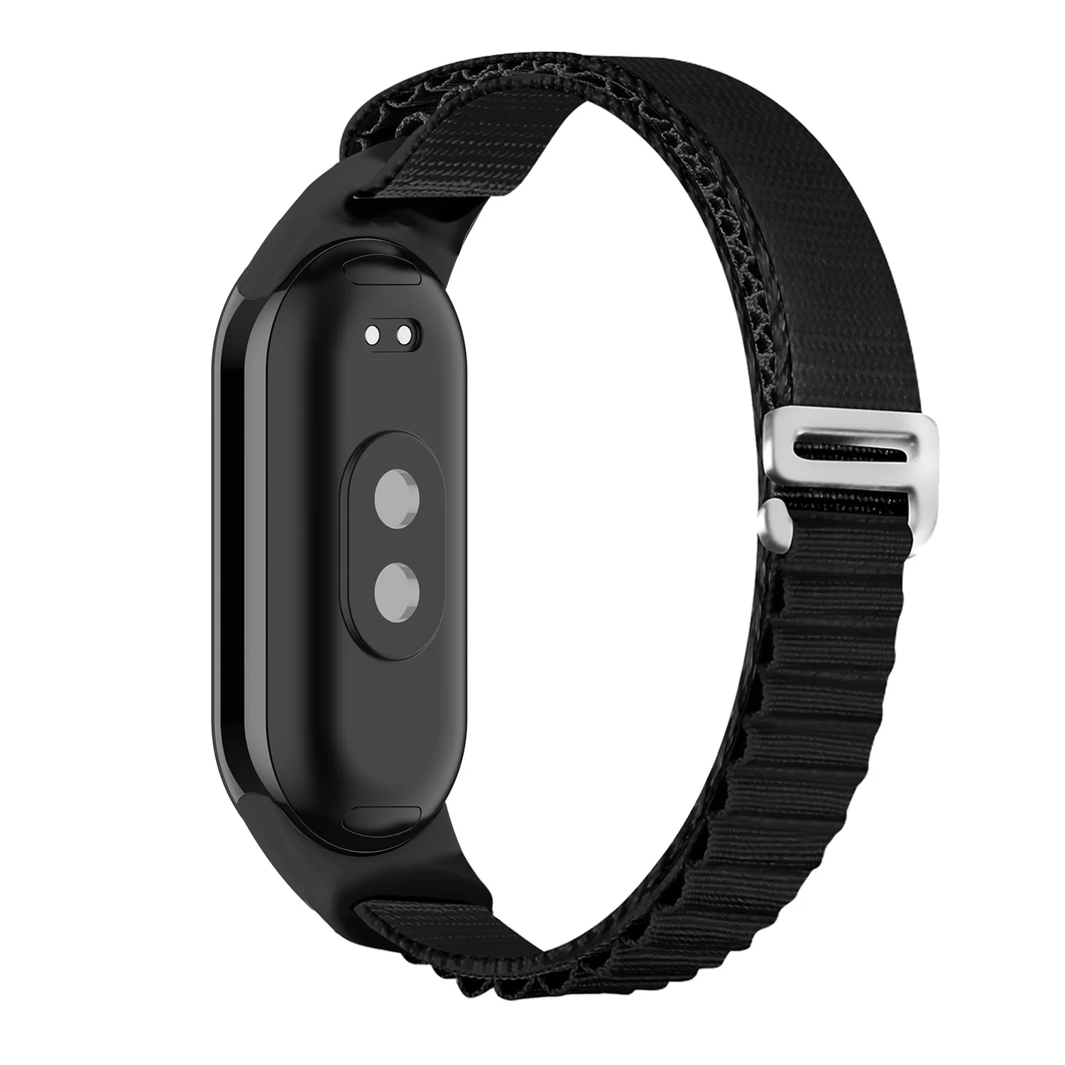 بدلة بحزام من النايلون على شكل تسلق الجبال لـ Xiaomi Miband 8/9/10 حزام حلقة من النايلون المنسوج النحيف